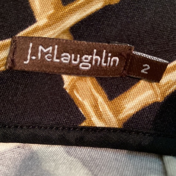 J. McLaughlin Black & Tan Bamboo Trellis Pencil Skirt - 2 - Picture 8 of 10